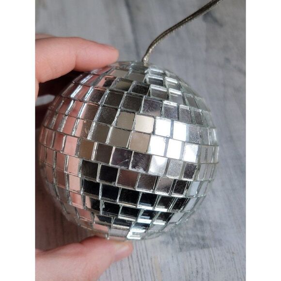 Rustic vintage disco ball ornament Xmas party unique - Picture 6 of 13